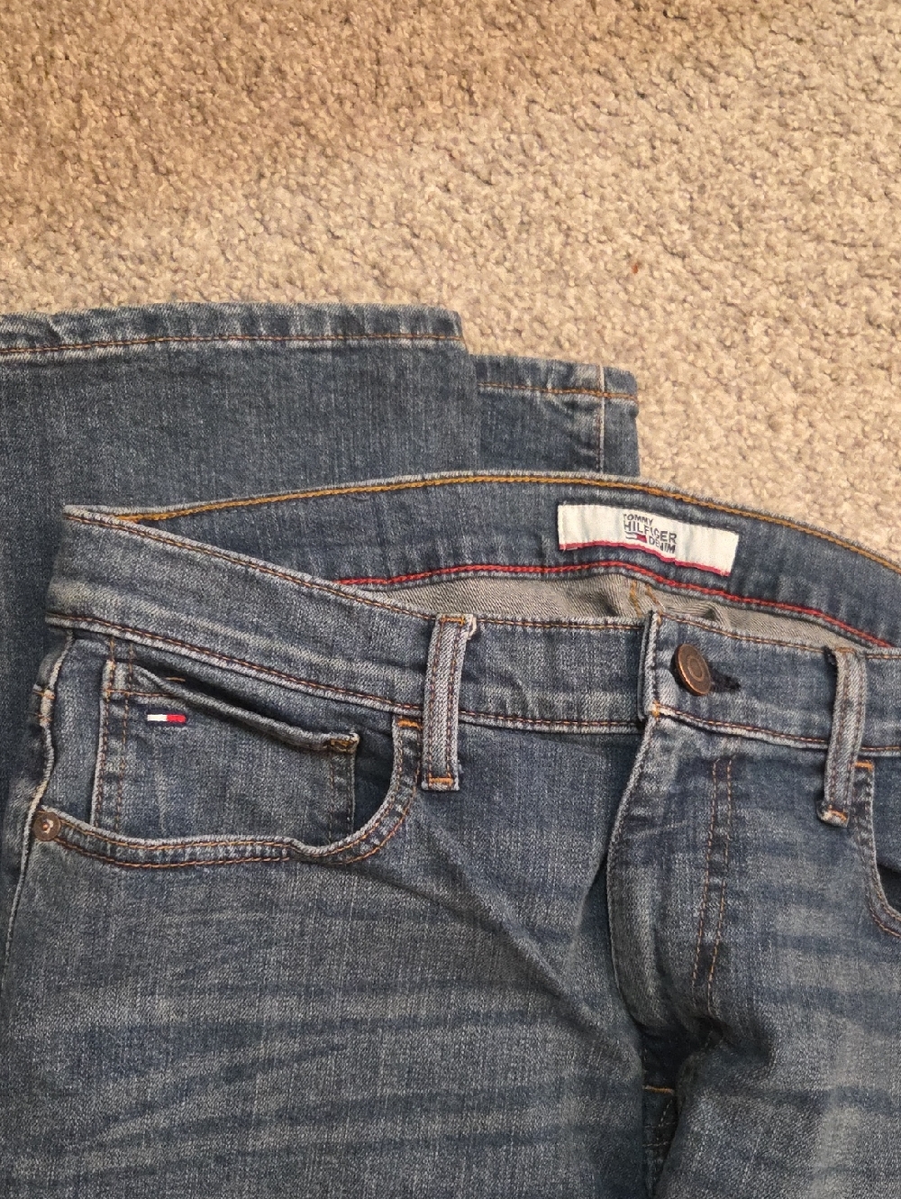 Tommy Hilfiger Men's Straight Denim Jeans - Medium Blue